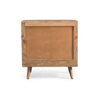Commode 3 tiroirs en bois de manguier de style Mid-Century Modern