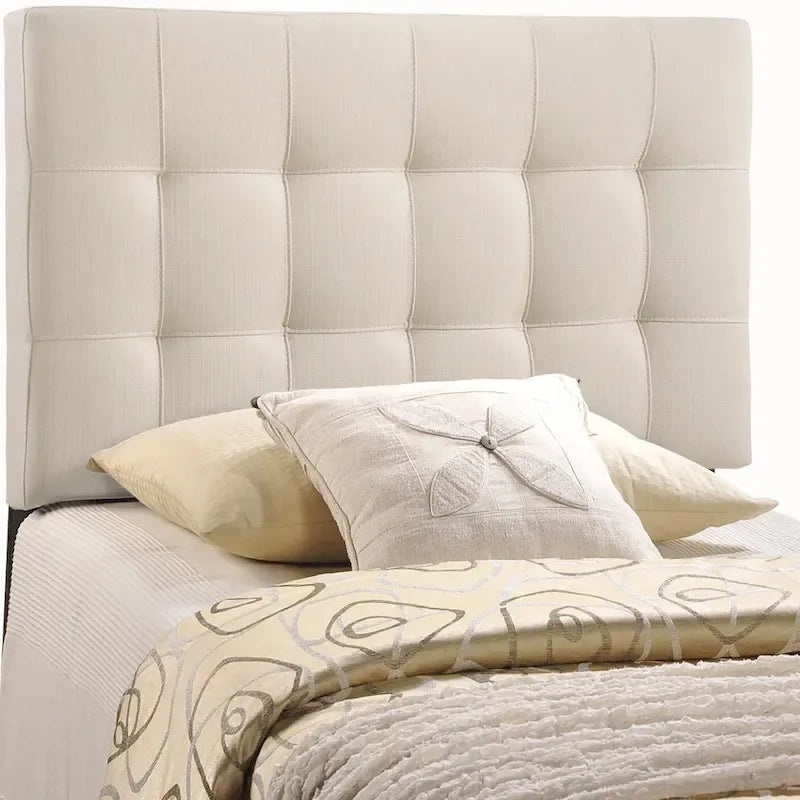 Tête de lit double en tissu Ivory Lily