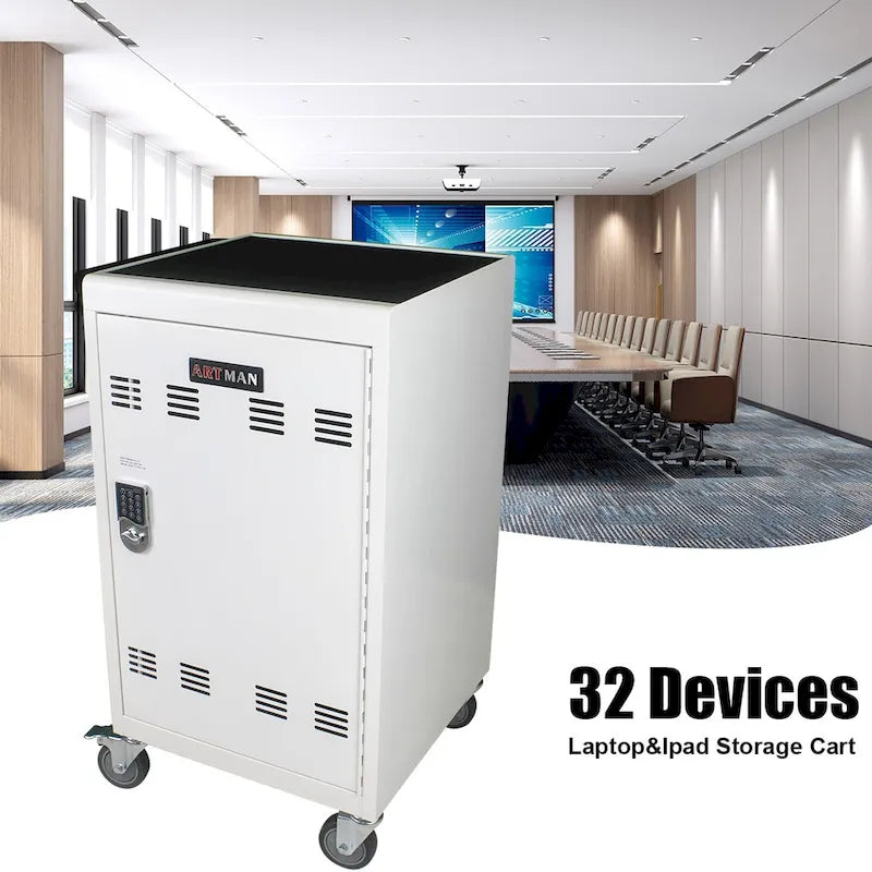 Chariot et armoire de recharge mobile