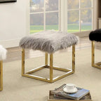 Banc d'entrée contemporain en métal de 53 cm, style moderne