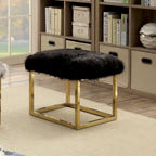 Banc d'entrée contemporain en métal de 53 cm, style moderne