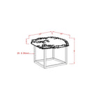 Banc d'entrée contemporain en métal de 53 cm, style moderne