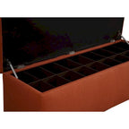 Banc de rangement à chaussures avec compartiment caché, couleur citrouille