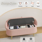 Banc de rangement en polaire bouclette Teddy