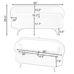 Banc de rangement en polaire bouclette Teddy