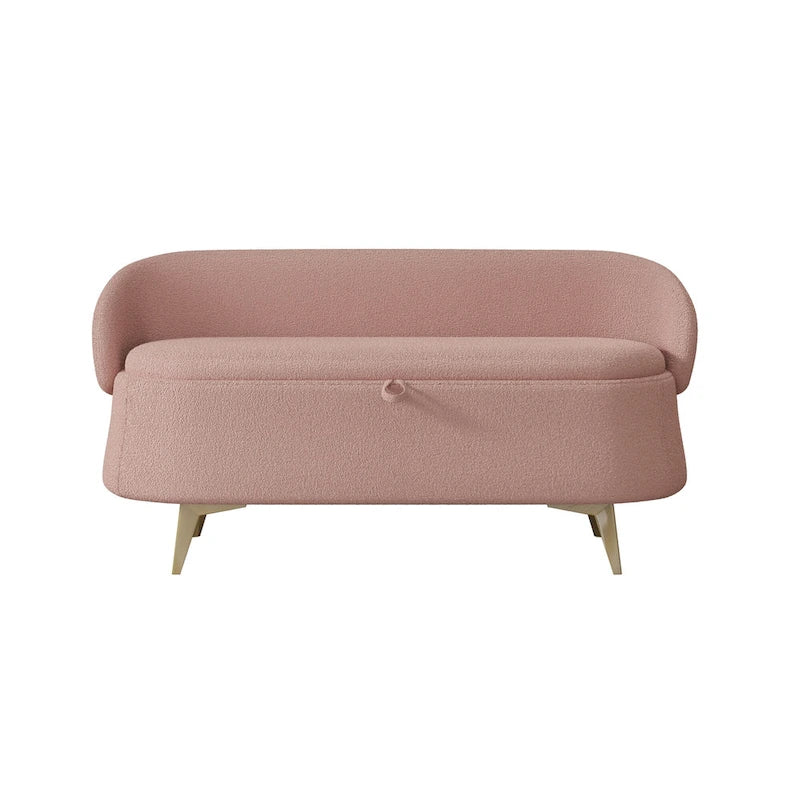Banc de rangement en polaire bouclette Teddy