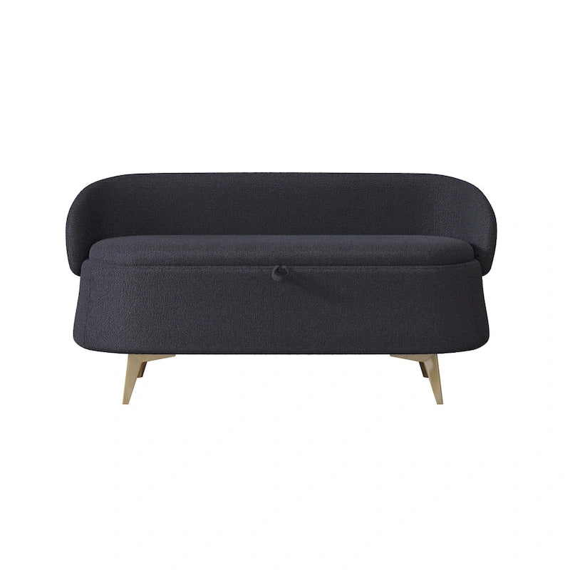 Banc de rangement en polaire bouclette Teddy