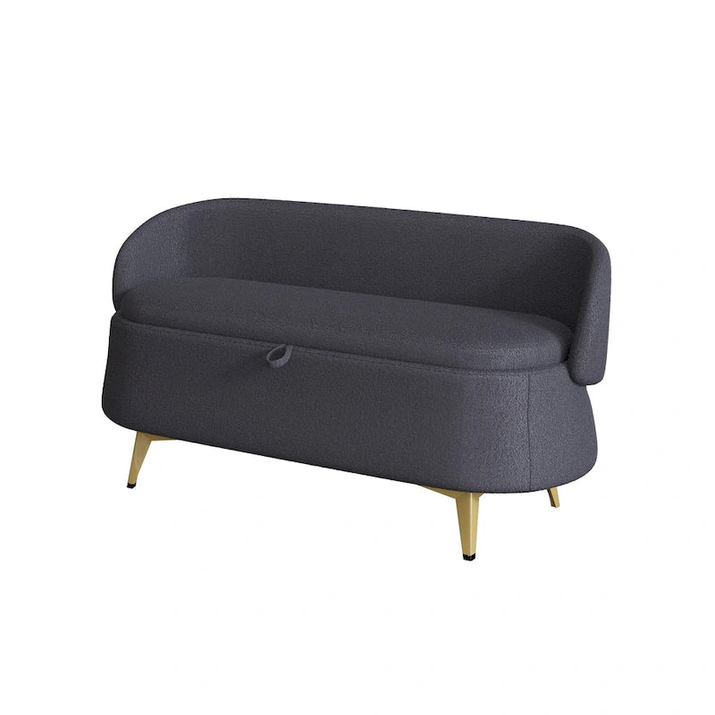 Banc de rangement en polaire bouclette Teddy