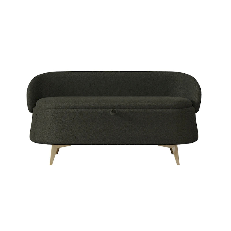Banc de rangement en polaire bouclette Teddy