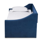 Lit de repos moderne en velours avec lit gigogne, taille double