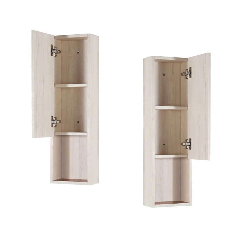 Meuble Colonne Étroit de Salle de Bain avec 9 Compartiments, Unité de Rangement Fine sur Pied