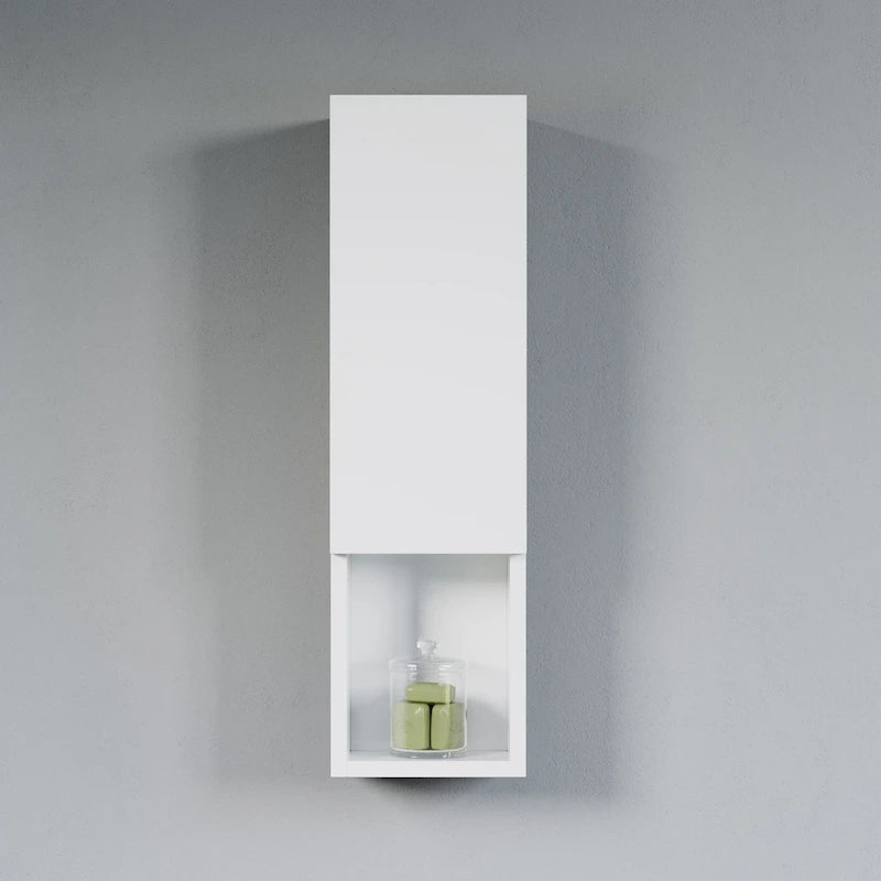 Meuble Colonne Étroit de Salle de Bain avec 9 Compartiments, Unité de Rangement Fine sur Pied