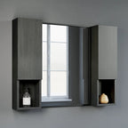 Meuble Colonne Étroit de Salle de Bain avec 9 Compartiments, Unité de Rangement Fine sur Pied