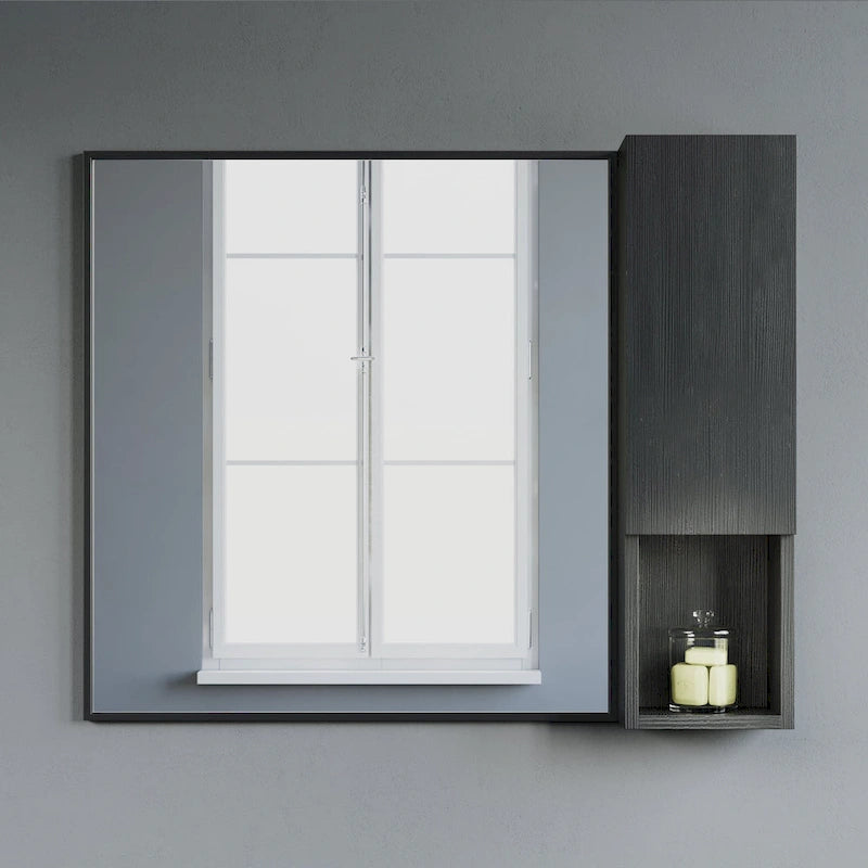 Meuble Colonne Étroit de Salle de Bain avec 9 Compartiments, Unité de Rangement Fine sur Pied