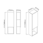 Meuble Colonne Étroit de Salle de Bain avec 9 Compartiments, Unité de Rangement Fine sur Pied