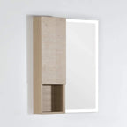 Meuble Colonne Étroit de Salle de Bain avec 9 Compartiments, Unité de Rangement Fine sur Pied