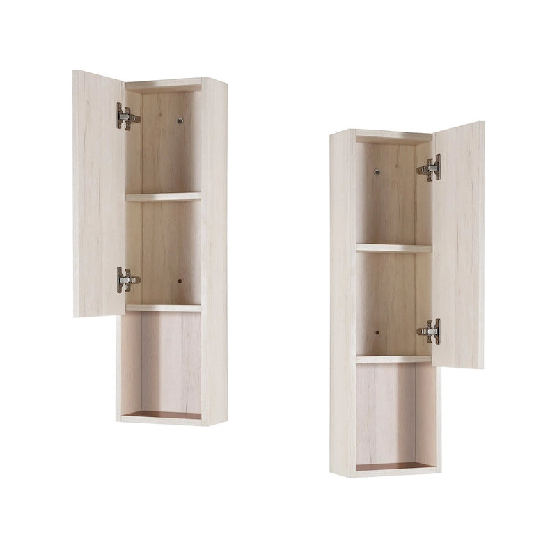 Meuble Colonne Étroit de Salle de Bain avec 9 Compartiments, Unité de Rangement Fine sur Pied