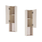 Meuble Colonne Étroit de Salle de Bain avec 9 Compartiments, Unité de Rangement Fine sur Pied