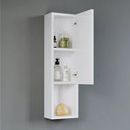 Meuble Colonne Étroit de Salle de Bain avec 9 Compartiments, Unité de Rangement Fine sur Pied