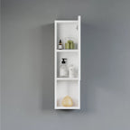 Meuble Colonne Étroit de Salle de Bain avec 9 Compartiments, Unité de Rangement Fine sur Pied