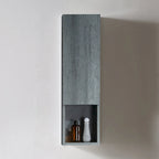 Meuble Colonne Étroit de Salle de Bain avec 9 Compartiments, Unité de Rangement Fine sur Pied