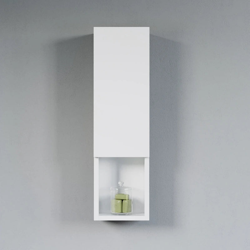 Meuble Colonne Étroit de Salle de Bain avec 9 Compartiments, Unité de Rangement Fine sur Pied