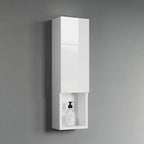 Meuble Colonne Étroit de Salle de Bain avec 9 Compartiments, Unité de Rangement Fine sur Pied