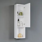 Meuble Colonne Étroit de Salle de Bain avec 9 Compartiments, Unité de Rangement Fine sur Pied