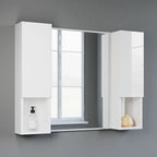 Meuble Colonne Étroit de Salle de Bain avec 9 Compartiments, Unité de Rangement Fine sur Pied