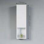 Meuble Colonne Étroit de Salle de Bain avec 9 Compartiments, Unité de Rangement Fine sur Pied