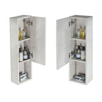 Meuble Colonne Étroit de Salle de Bain avec 9 Compartiments, Unité de Rangement Fine sur Pied