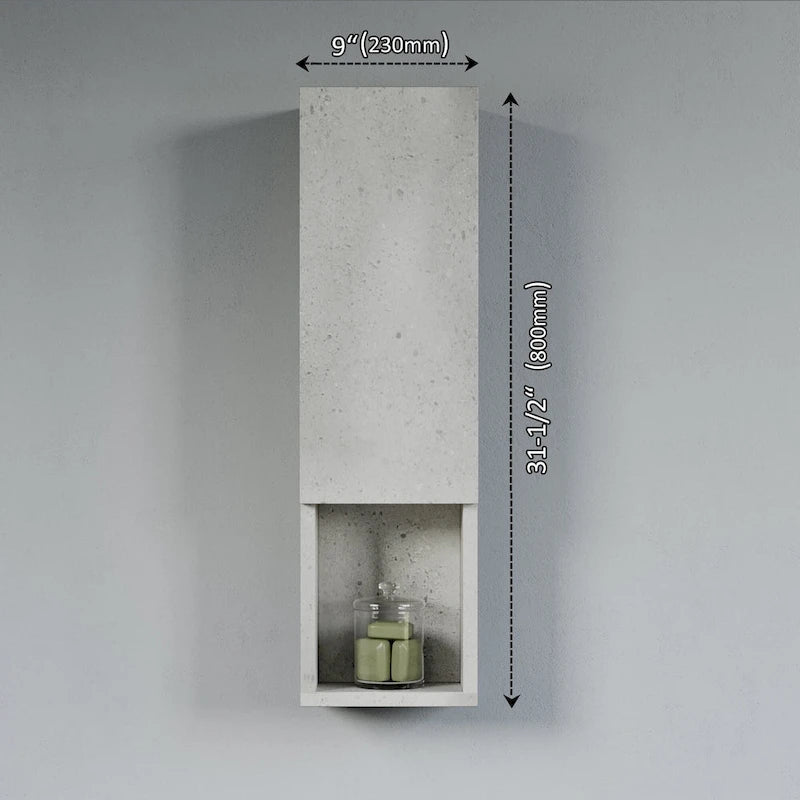 Meuble Colonne Étroit de Salle de Bain avec 9 Compartiments, Unité de Rangement Fine sur Pied