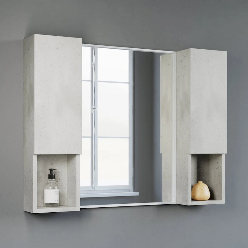 Meuble Colonne Étroit de Salle de Bain avec 9 Compartiments, Unité de Rangement Fine sur Pied