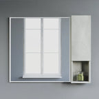 Meuble Colonne Étroit de Salle de Bain avec 9 Compartiments, Unité de Rangement Fine sur Pied