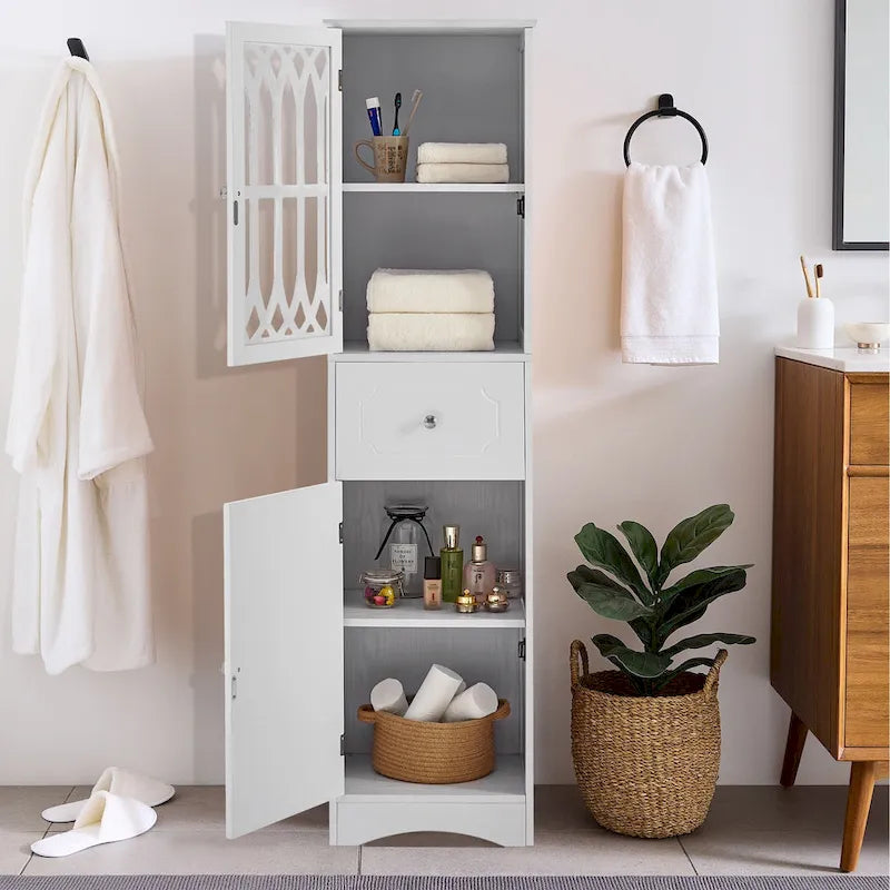 Meuble de salle de bain avec tiroir et portes