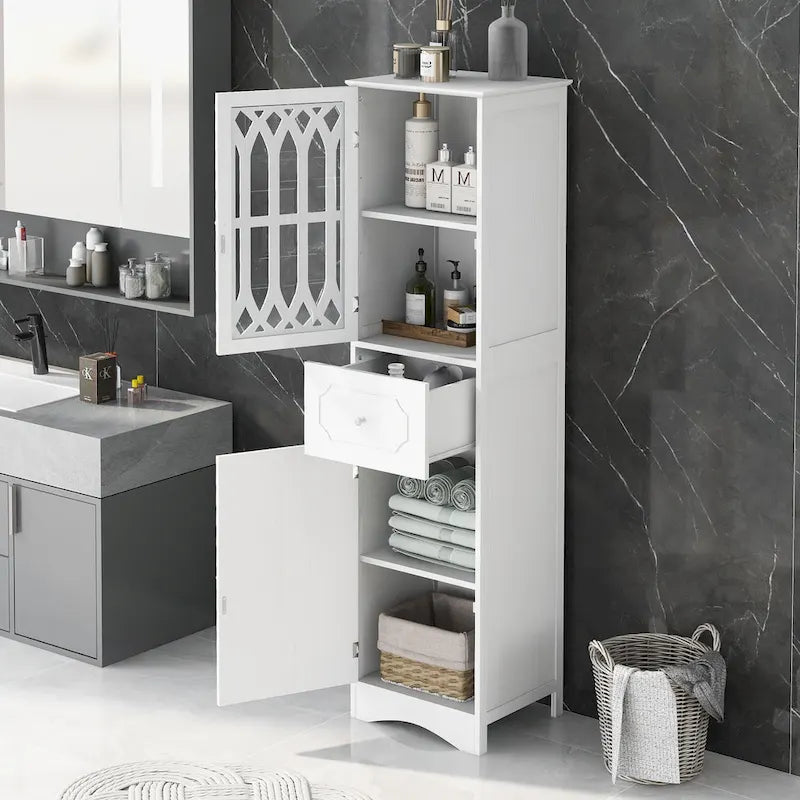 Meuble de salle de bain avec tiroir et portes