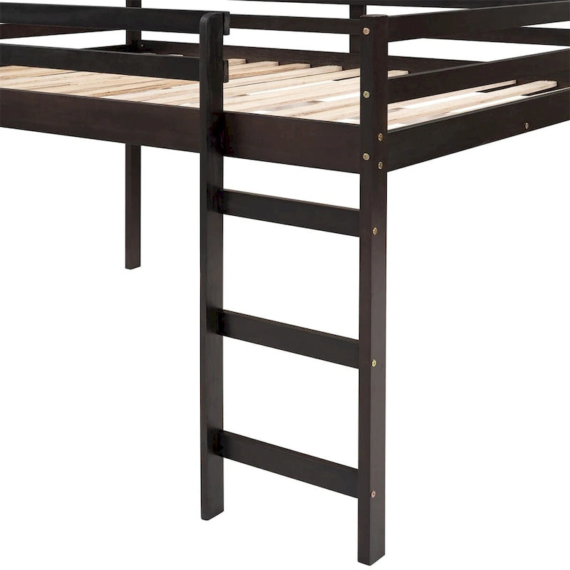 Lit mezzanine Merax avec toboggan
