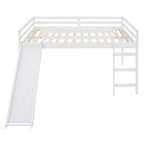 Lit mezzanine Merax avec toboggan