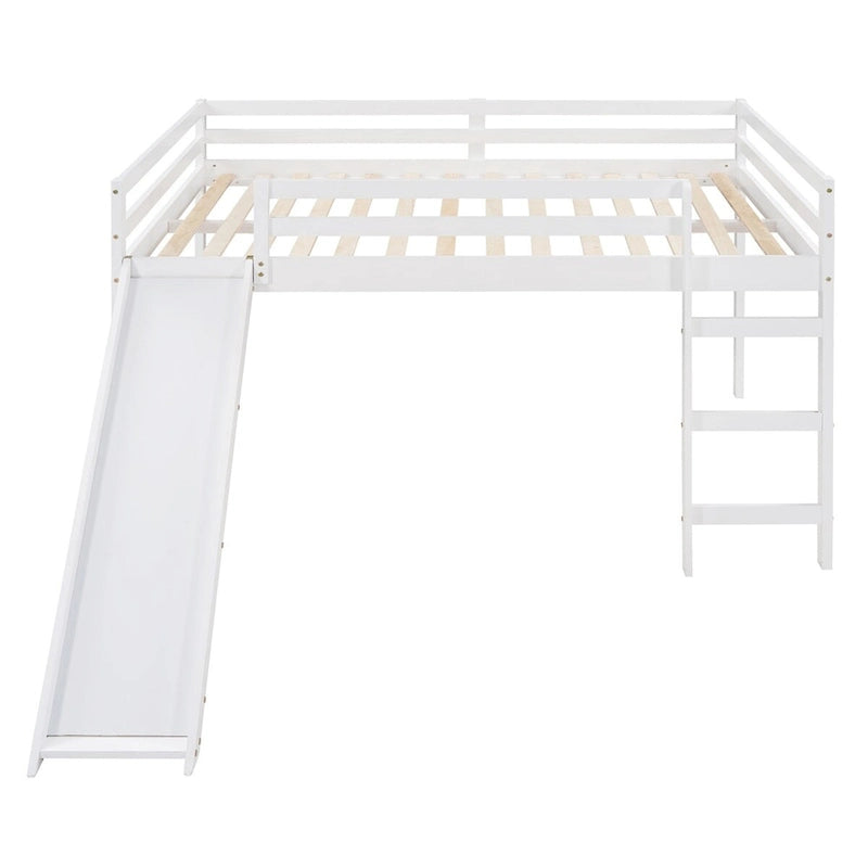 Lit mezzanine Merax avec toboggan
