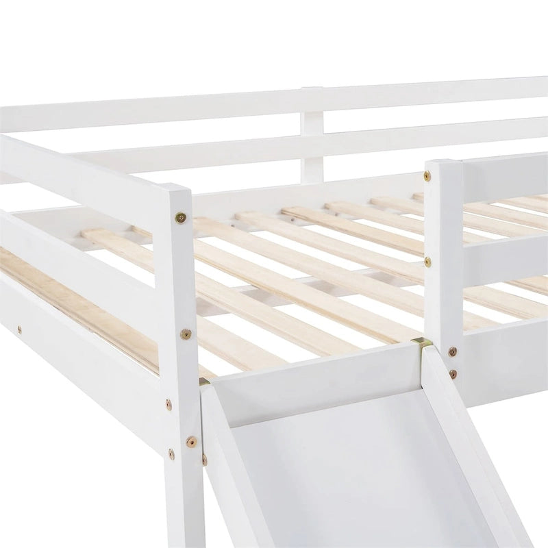 Lit mezzanine Merax avec toboggan