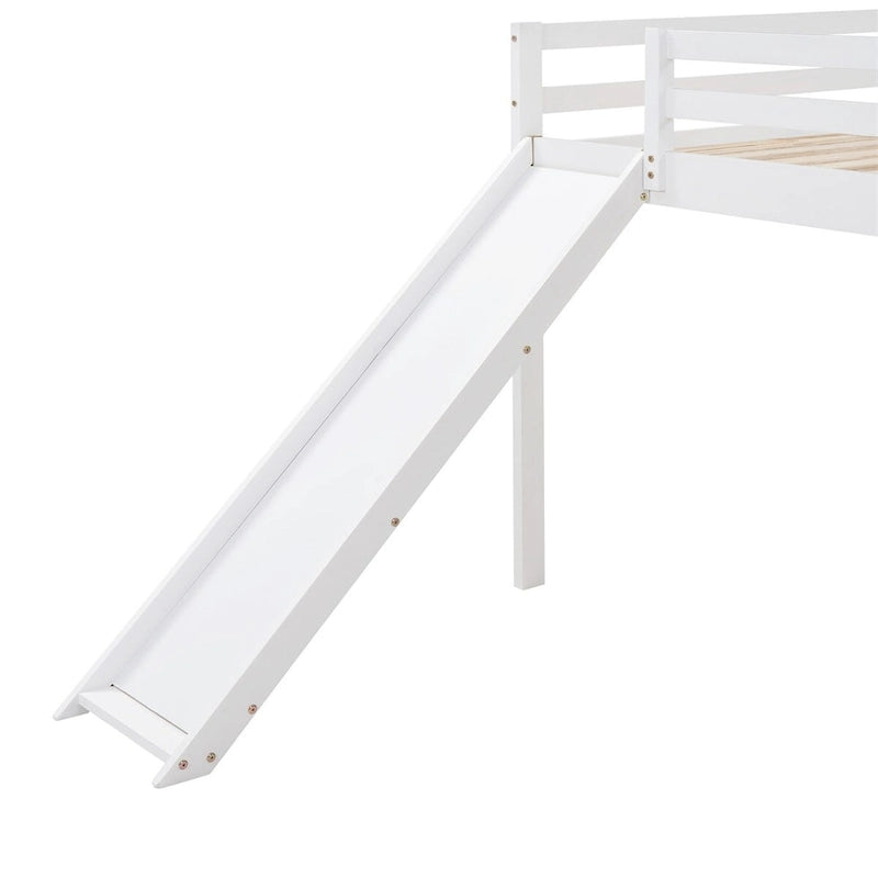 Lit mezzanine Merax avec toboggan