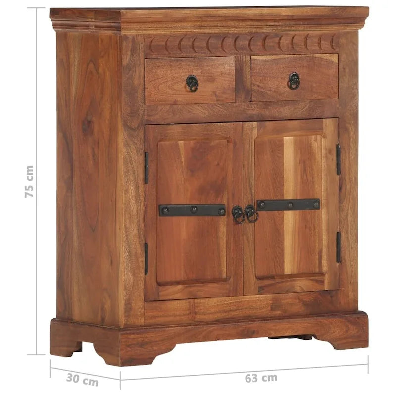 vidaXL Buffet 63x30x75 cm Bois d'Acacia Massif