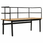 Banc d'entrée en bois de manguier massif, assise en bois dur naturel 120x40x70 cm
