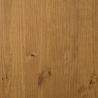 Buffet en Bois de Pin Massif avec Porte Vitrée, 80x40x80 cm