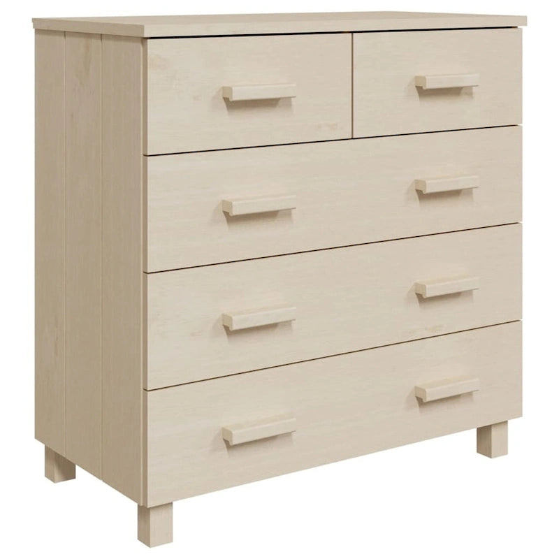 Meuble d'appoint/buffet/console en pin massif avec tiroirs, 79x40x80 cm