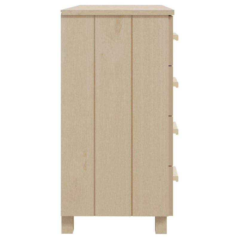 Meuble d'appoint/buffet/console en pin massif avec tiroirs, 79x40x80 cm