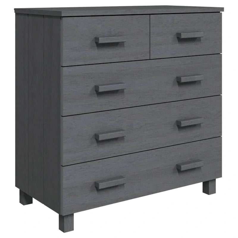 Meuble d'appoint/buffet/console en pin massif avec tiroirs, 79x40x80 cm