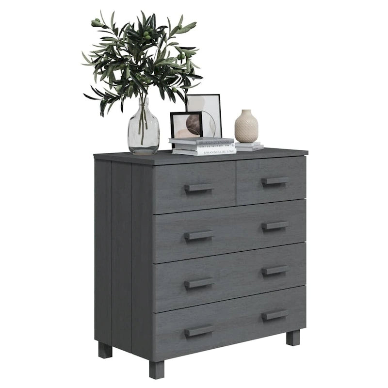 Meuble d'appoint/buffet/console en pin massif avec tiroirs, 79x40x80 cm