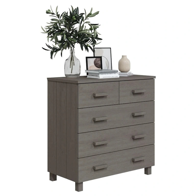 Meuble d'appoint/buffet/console en pin massif avec tiroirs, 79x40x80 cm