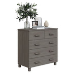 Meuble d'appoint/buffet/console en pin massif avec tiroirs, 79x40x80 cm